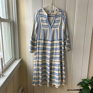 Faherty Dream Cotton Gauze Vida Midi Dress Sz XS